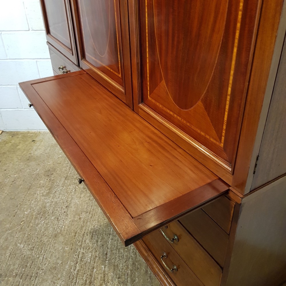 ANTIQUE EDWARDIAN IN,AID MAHOGANY GENTS TRIPLE WARDROBE COMPACTUM C1900 View VIII