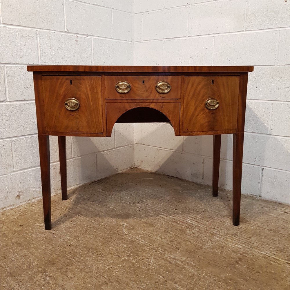 ANTIQUE SMALL REGENCY MAHOGANY BOW FRONT  SIDEBOARD C1820 View III