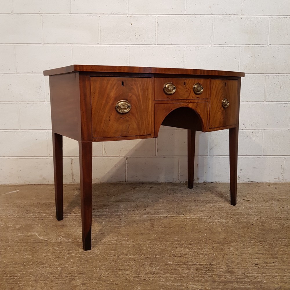 ANTIQUE SMALL REGENCY MAHOGANY BOW FRONT  SIDEBOARD C1820 View VII
