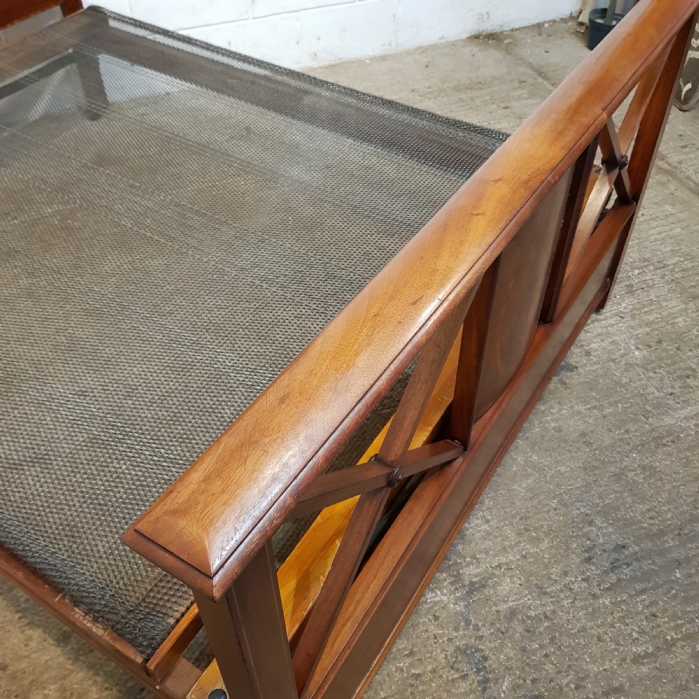 ANTIQUE EDWARDIAN INLAID MAHOGANY KING SIZE BED C1900 View IV