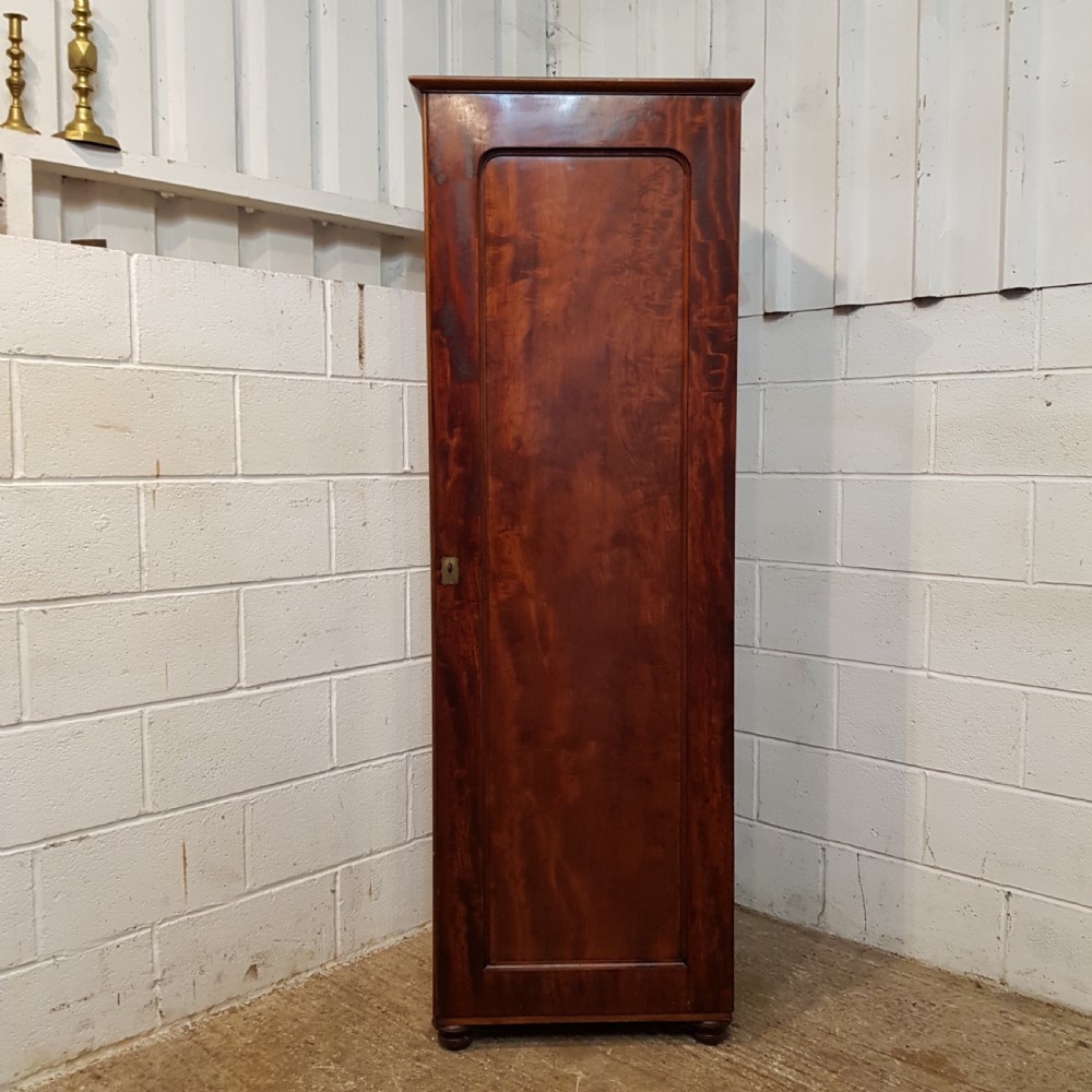 ANTIQUE VICTORIAN MAHOGANY CENTRY BOX SINGLE WARDROBE C1880 View II