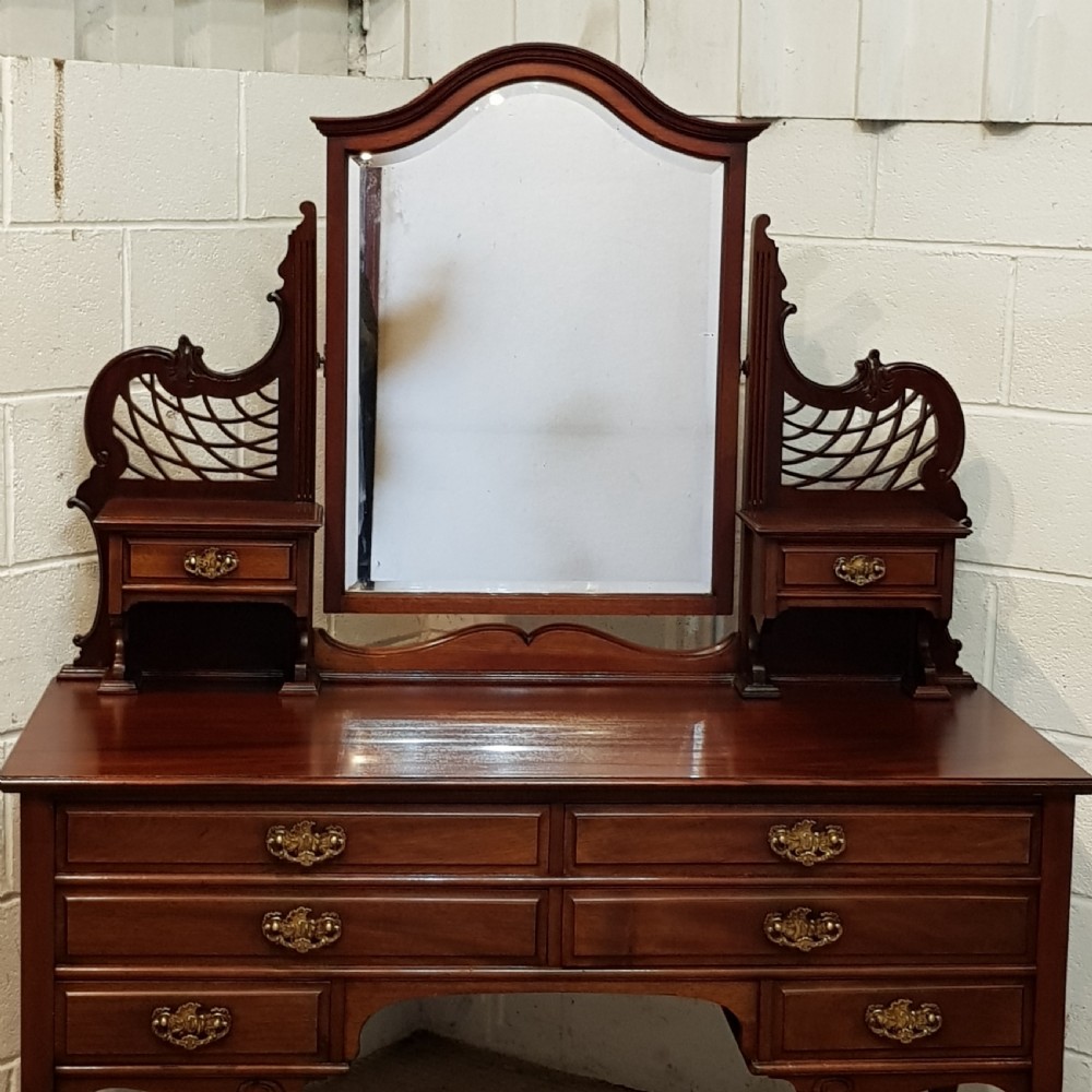 ANTIQUE ART NOUVEAU MAHOGANY DRESSING TABLE C1890 View VI
