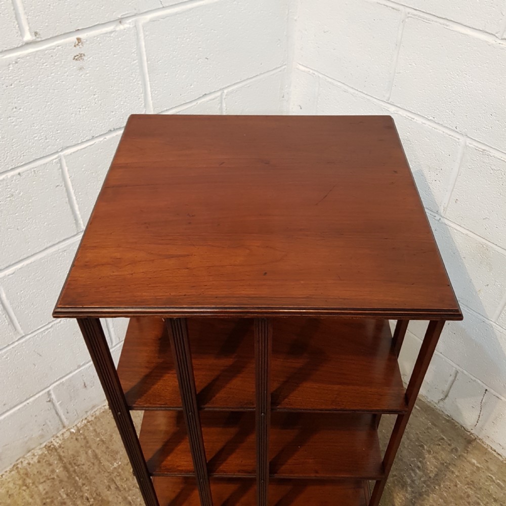 SNTIQUE VICTORIAN WALNUT REVOLVING BOOKCASE C1880 View VI