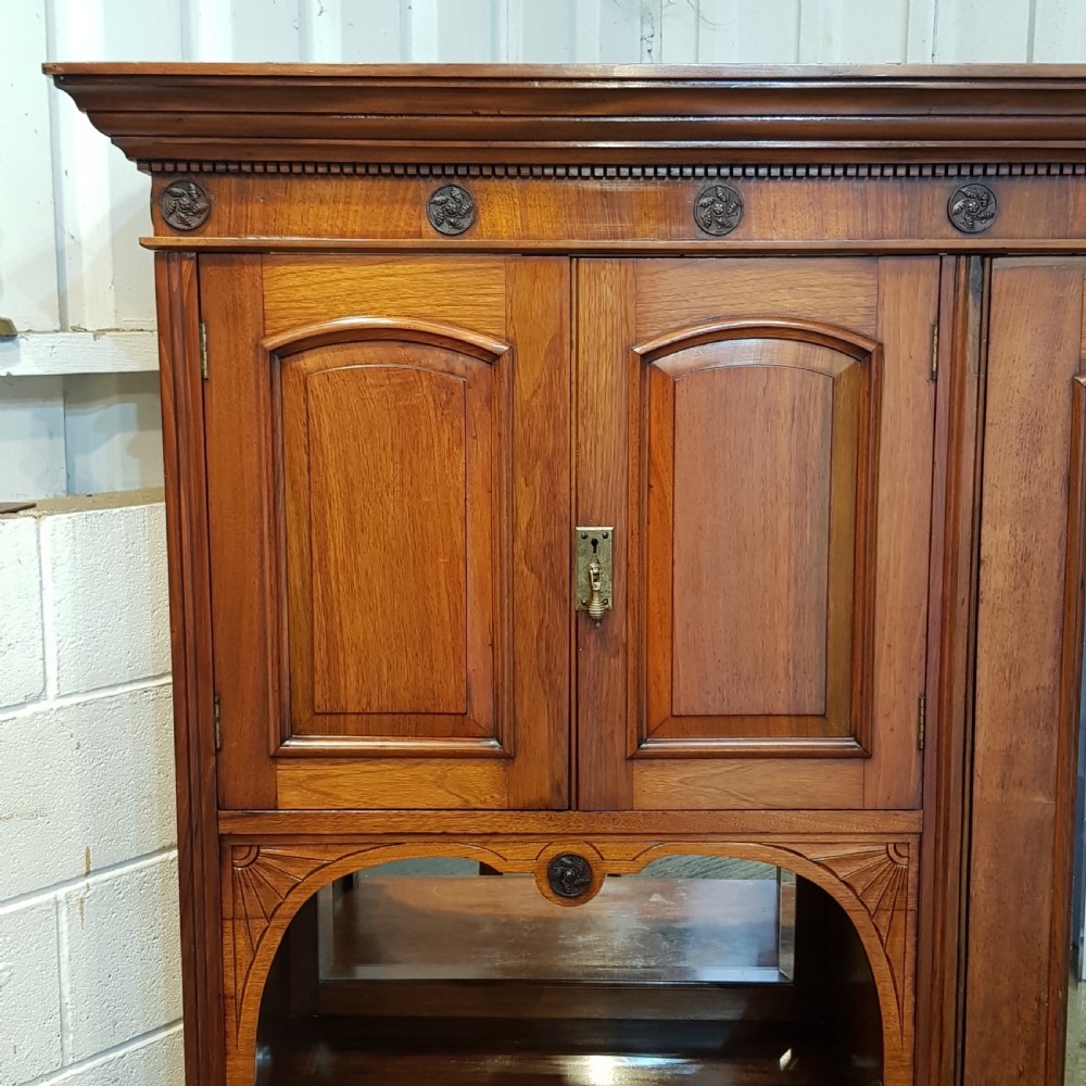 ANTIQUE VICTORIAN WALNUT COMBINATION WARDROBE C1880 View V