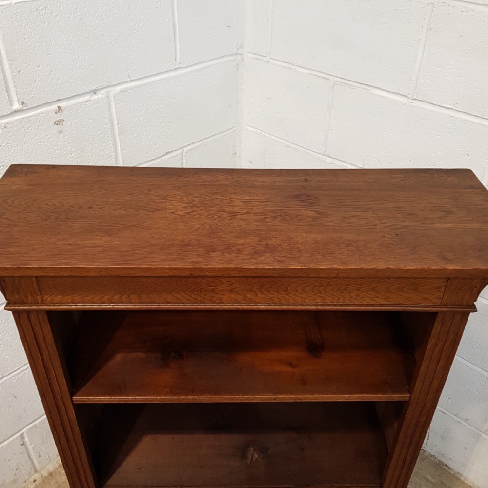 ANTIQUE ARTS & CRAFTS OAK OPEN BOOKCASE C1890 View IV
