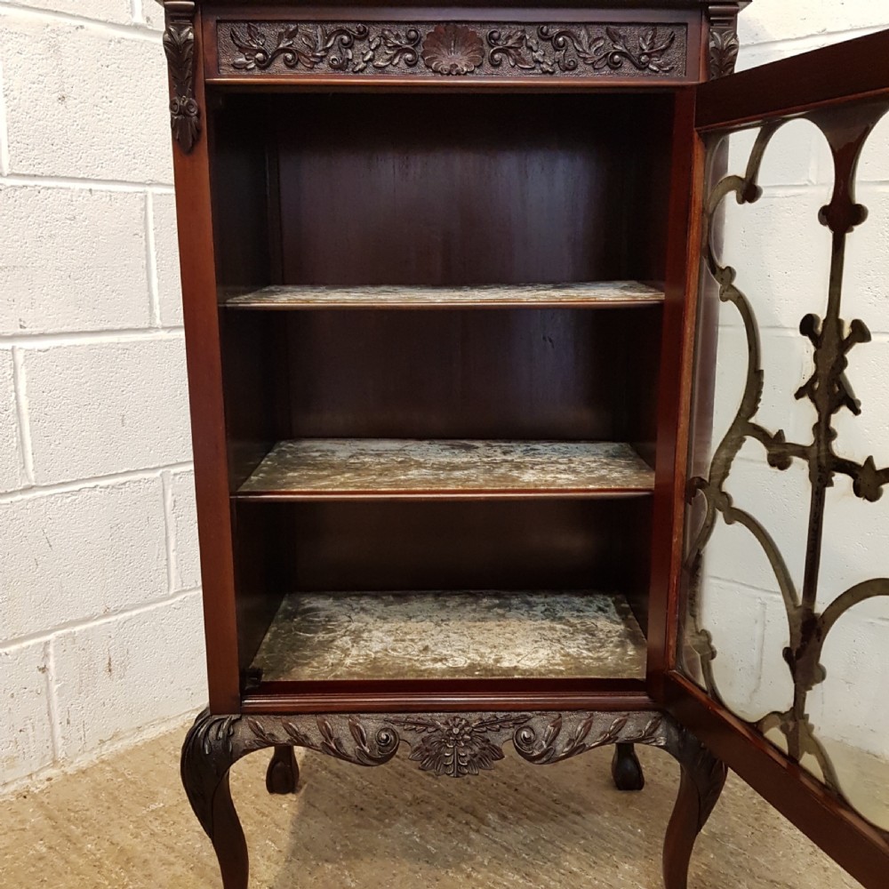 ANTIQUE LATE 19TH CENTURY CHIPPENDALE MAHOGANY DISPLAY MUSIC CABINET C1890 View IX