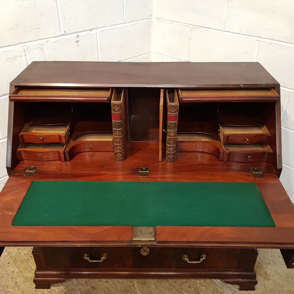 ANTIQUE REGENCY MAHOGANY BUREAU C1820 View IV