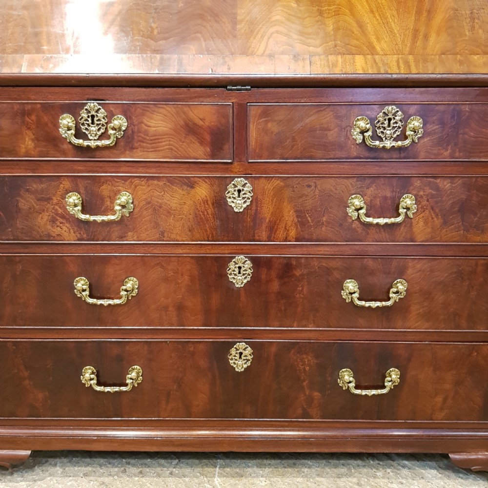 ANTIQUE REGENCY MAHOGANY BUREAU C1820 View VI