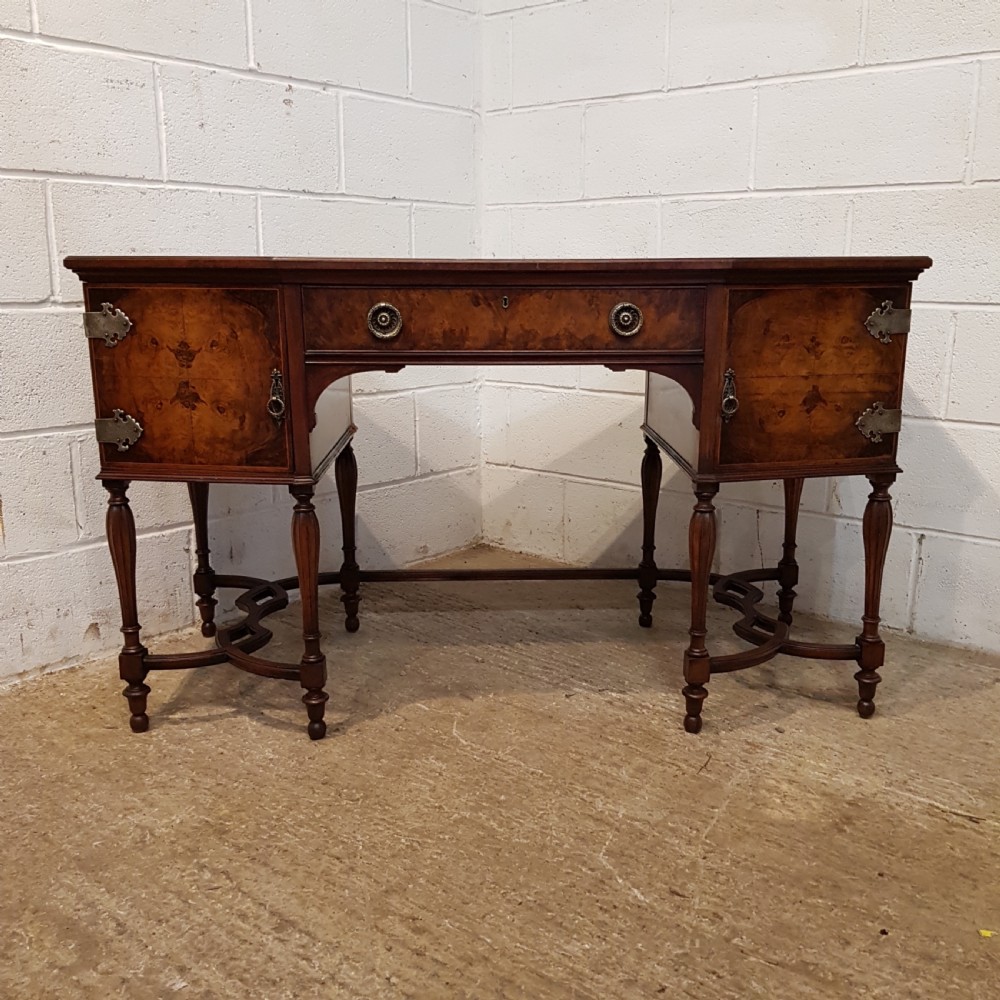ANTIQUE BURR WALNUT DESK C1920 View IV