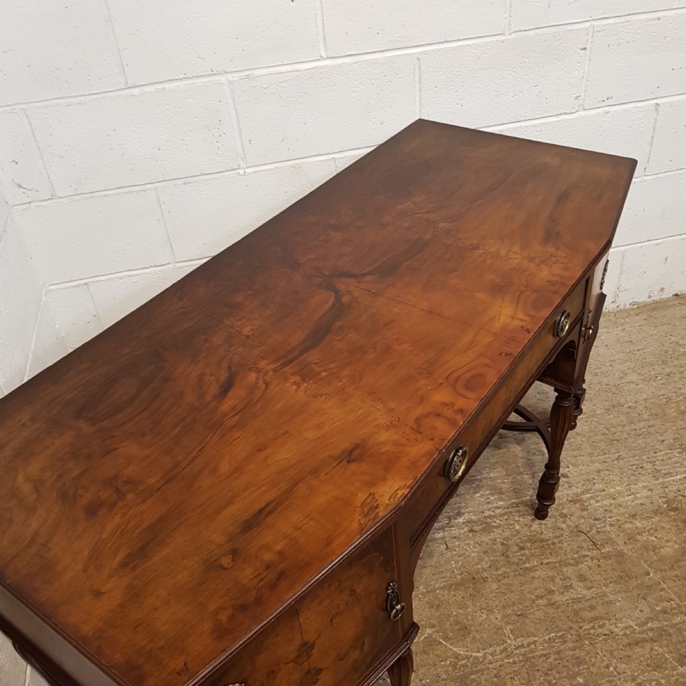 ANTIQUE BURR WALNUT DESK C1920 View V