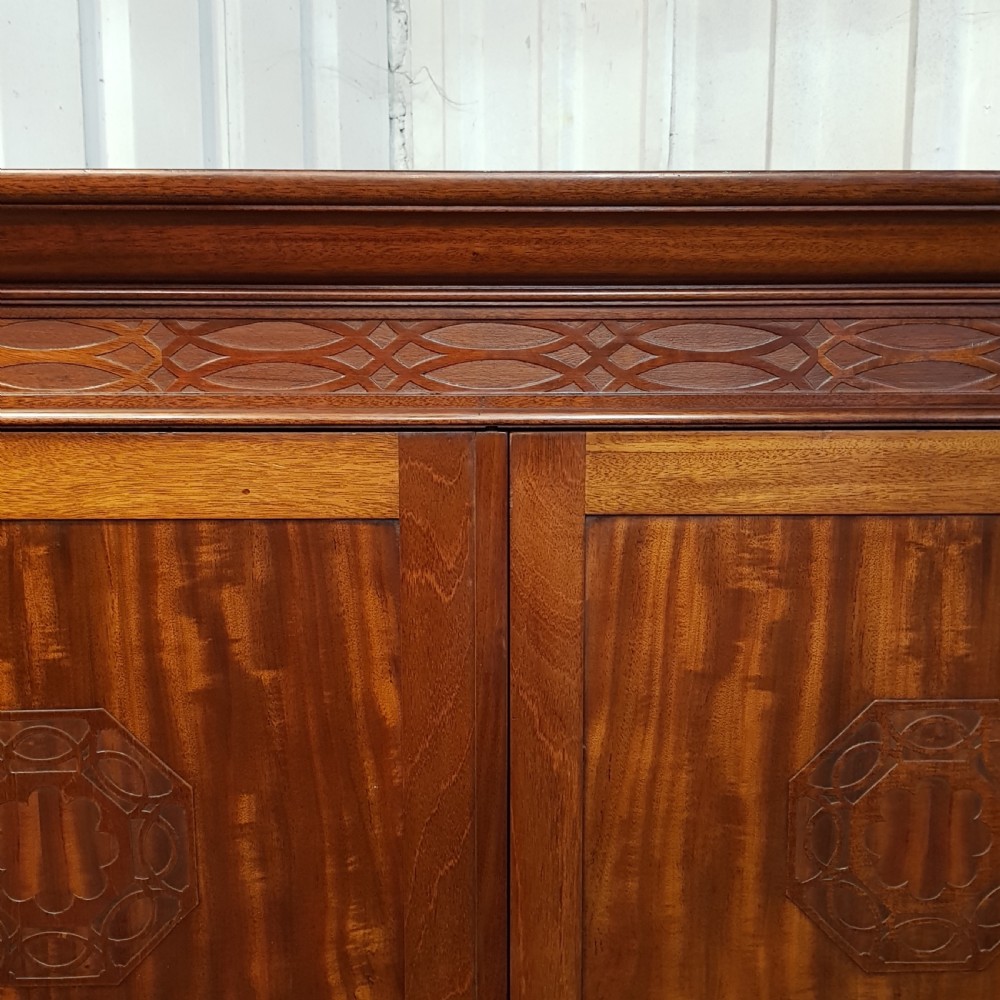 ANTIQUE LATE VICTORIAN MAHOGANY ARTS & CRAFTS DOUBLE WARDROBE C1890 View IV