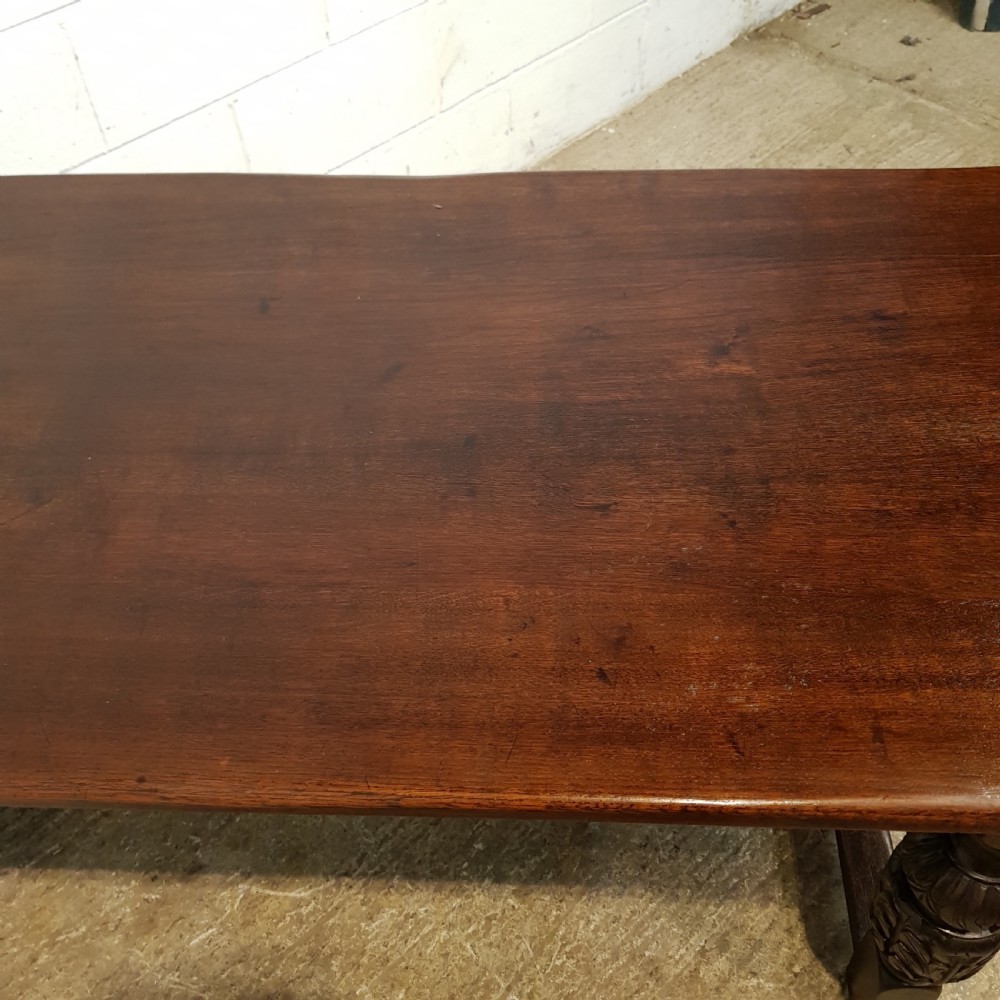 ANTIQUE JOINED OAK REFECTORY DINING TABLE C1920 View VII
