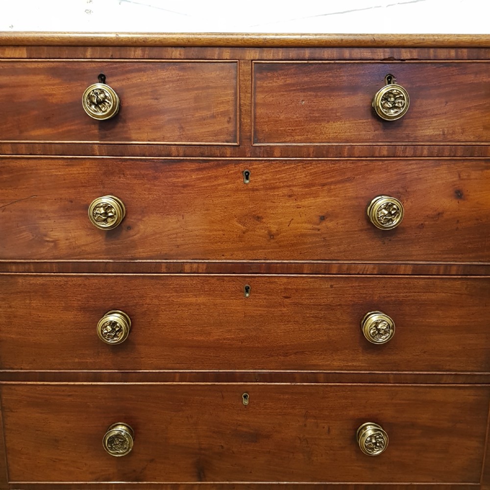 ANTIQUE 18TH CENTURY PERIOD MAHOGANY CHEST OF DRAWERS C1780 View V