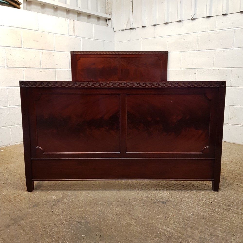 ANTIQUE EDWARDIAN MAHOGANY DOUBLE BED C1900