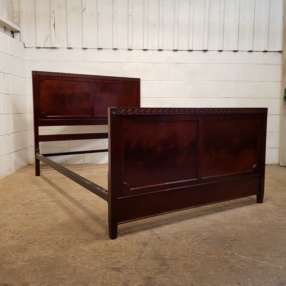 ANTIQUE EDWARDIAN MAHOGANY DOUBLE BED C1900 View V