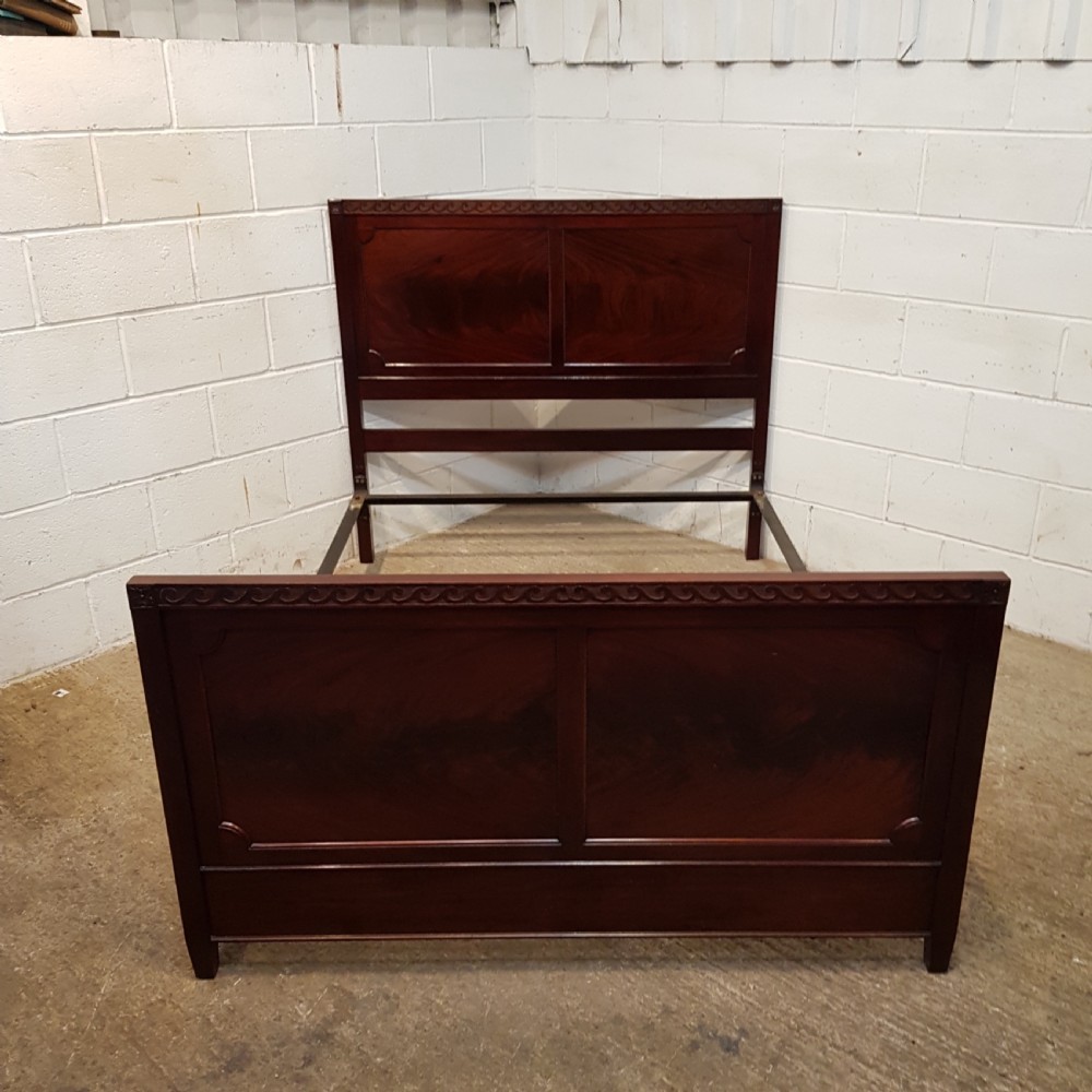 ANTIQUE EDWARDIAN MAHOGANY DOUBLE BED C1900 View VI