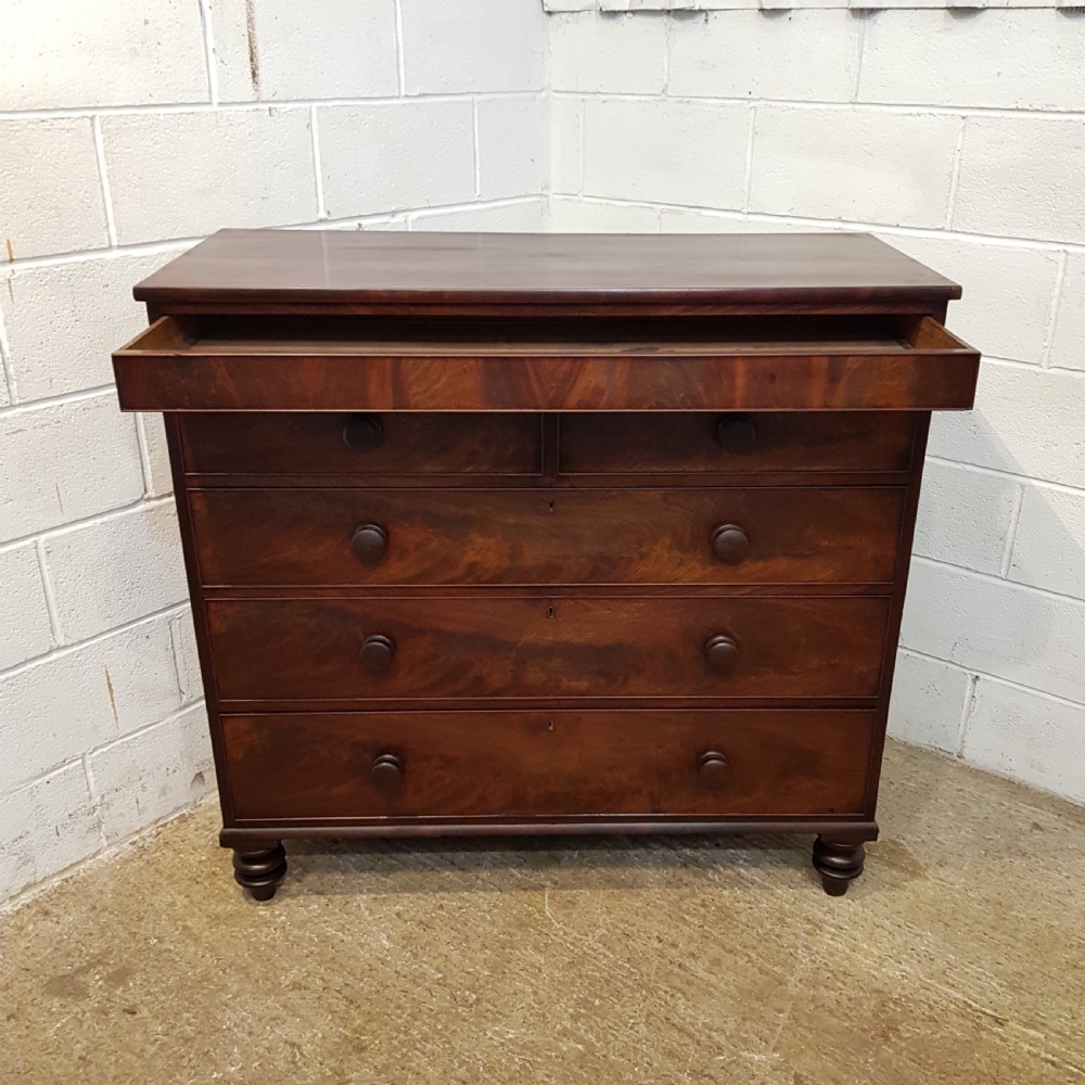 ANTIQUE VICTORIAN MAHOGANY CHEST OF DRAWERS C1880 View II