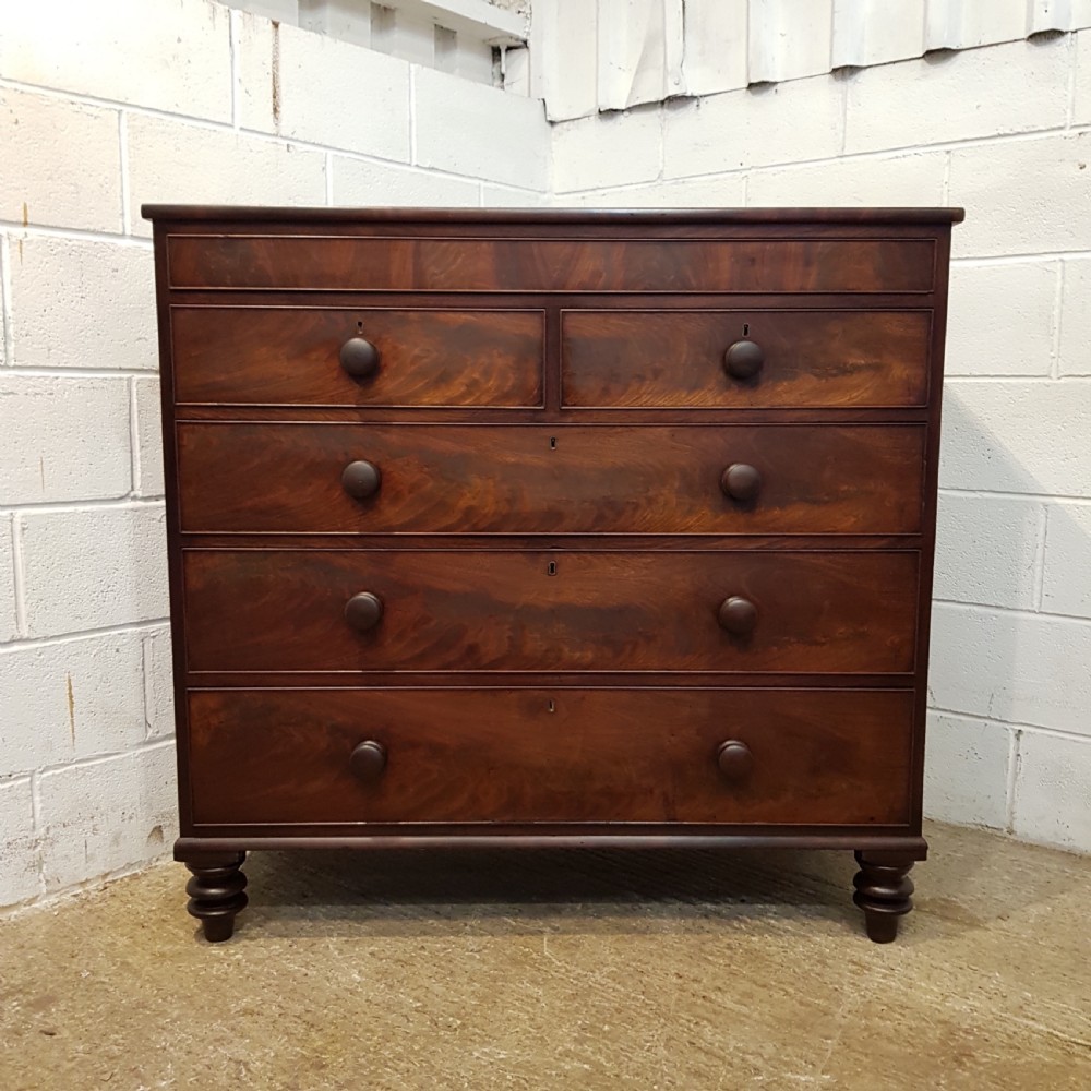 ANTIQUE VICTORIAN MAHOGANY CHEST OF DRAWERS C1880 View III