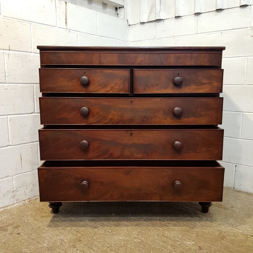 ANTIQUE VICTORIAN MAHOGANY CHEST OF DRAWERS C1880 View IV