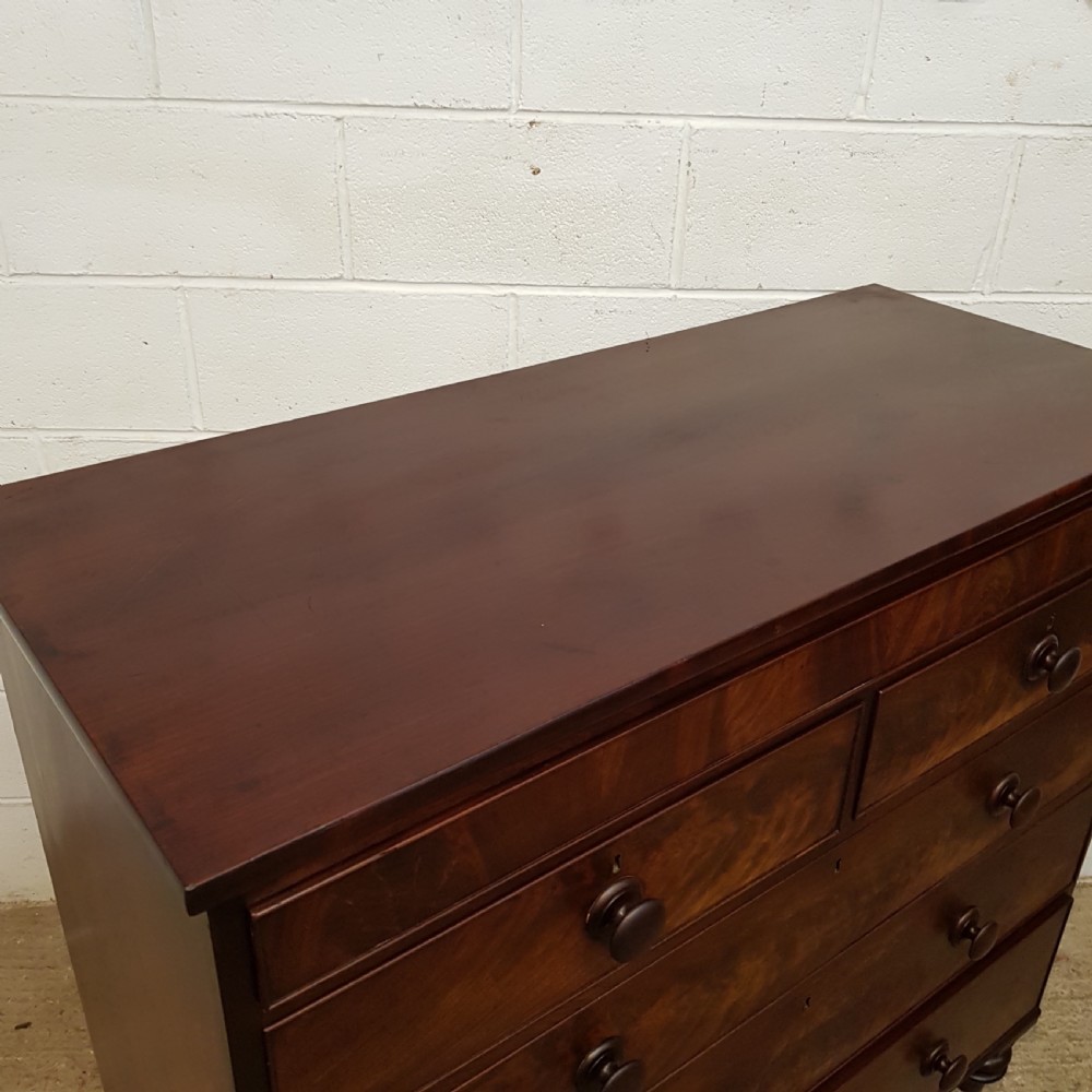 ANTIQUE VICTORIAN MAHOGANY CHEST OF DRAWERS C1880 View V
