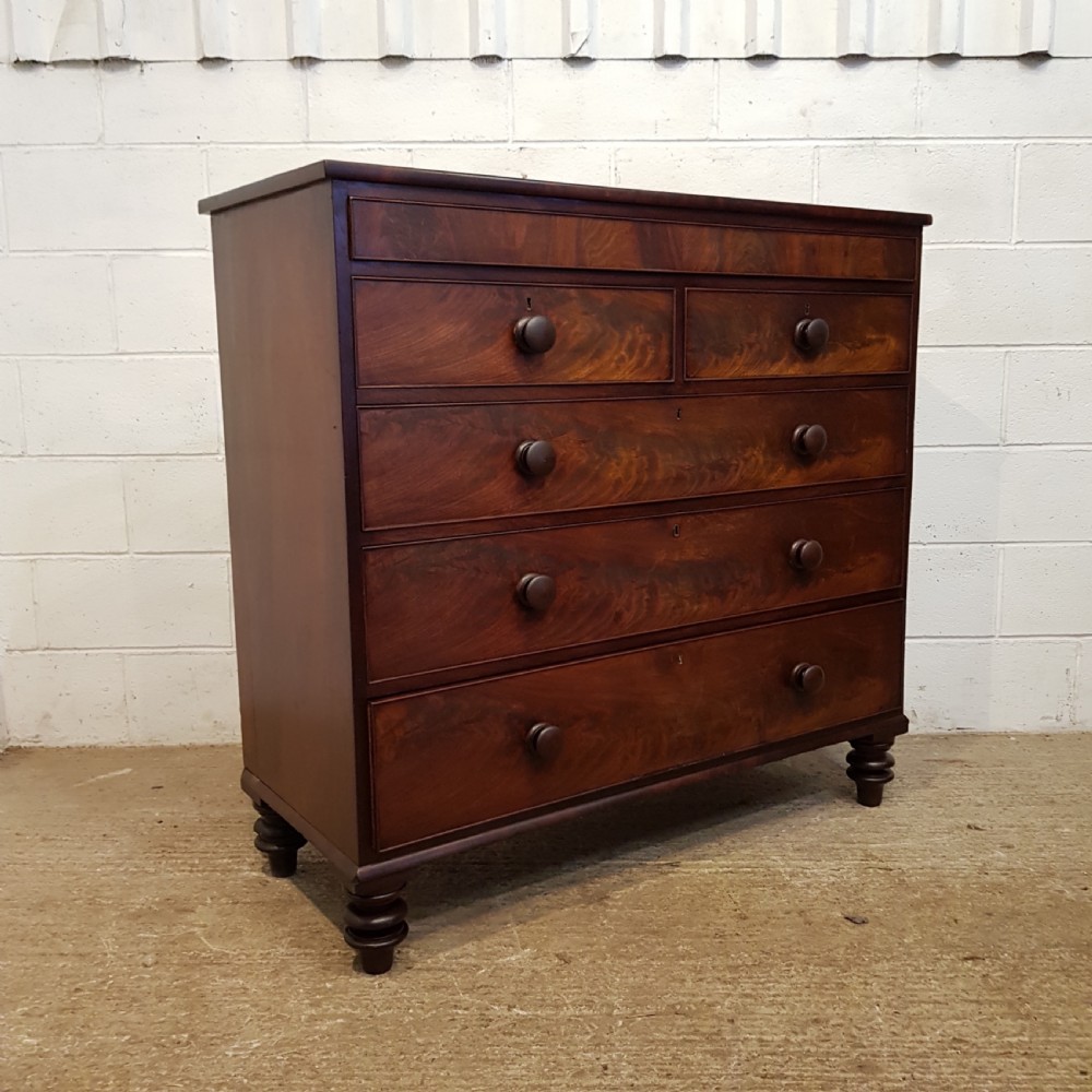 ANTIQUE VICTORIAN MAHOGANY CHEST OF DRAWERS C1880 View VI