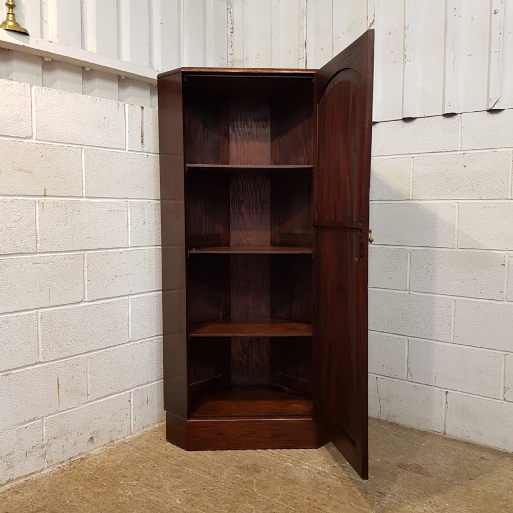 ANTIQUE EDWARDIAN MAHOGANY CORNER CUPBOARD C1900 View V