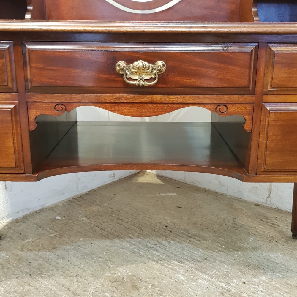 ANTIQUE EDWARDIAN MAHOGANY SHERATON DRESSING TABLE C1900 View III