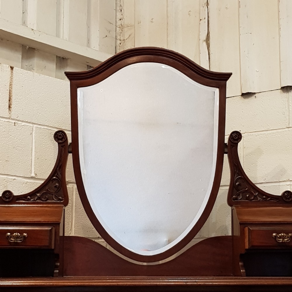 ANTIQUE EDWARDIAN MAHOGANY SHERATON DRESSING TABLE C1900 View VI