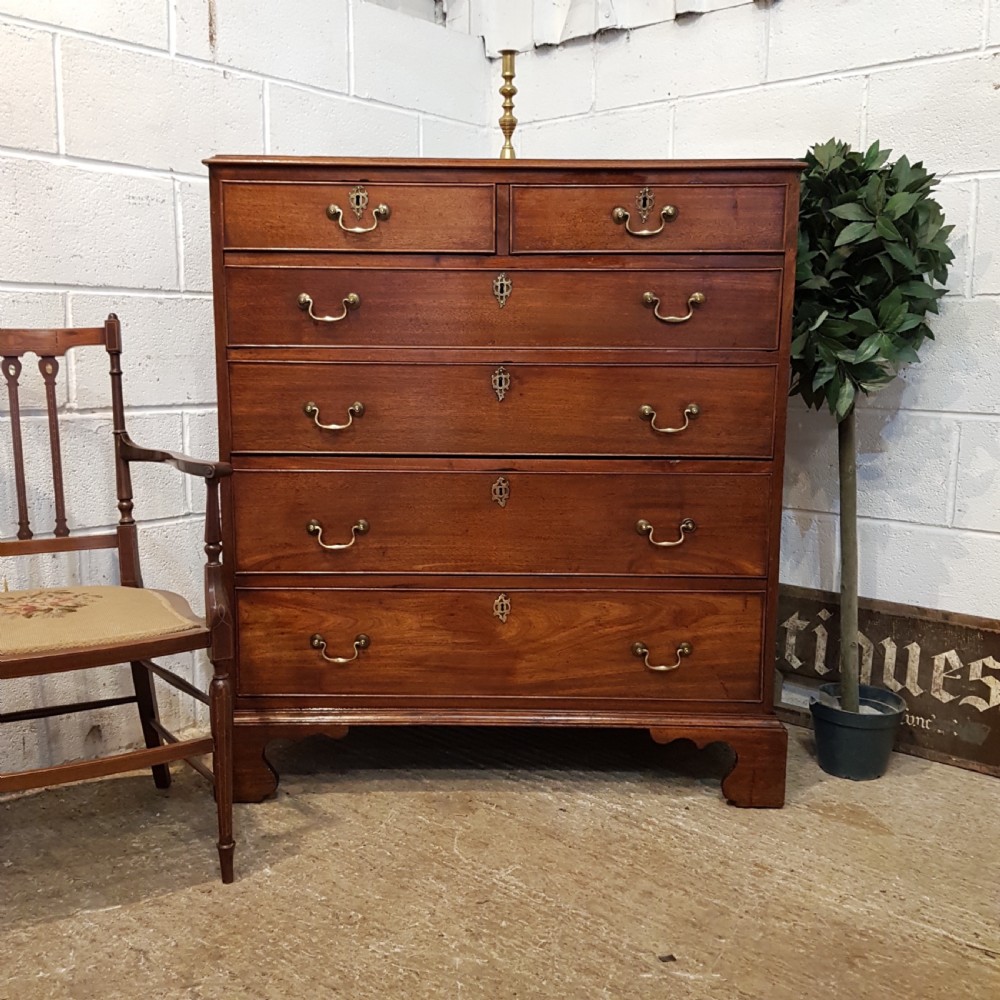 ANTIQUE REGENCY MAHOGANY CHEST OF DRAWERS C1820