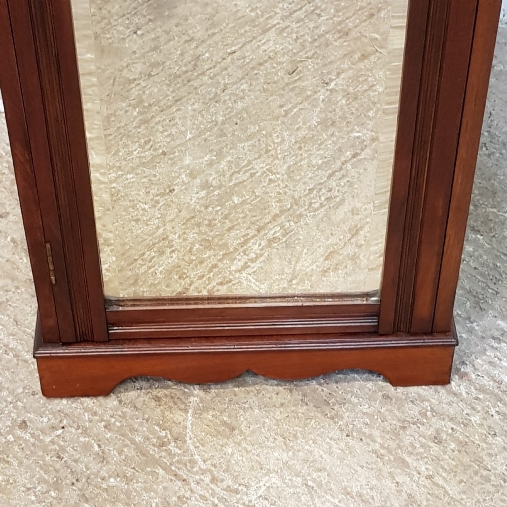 ANTIQUE EDWARDIAN MAHOGANY TALL NATROW MIRROR FRONTED CHEST OF DRAWERS C1900 View V
