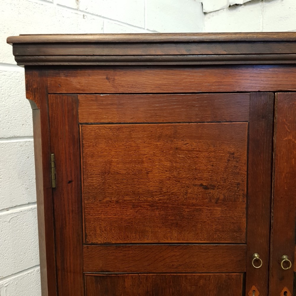 ANTIQUE 18TH CENTURY PERIOD COUNTRY OAK LINEN CUPBOARD C1780 View VII