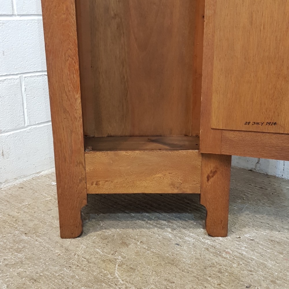 ANTIQUE ARTS & CRAFTS OAK HALL WARDROBE C1914 View VIII