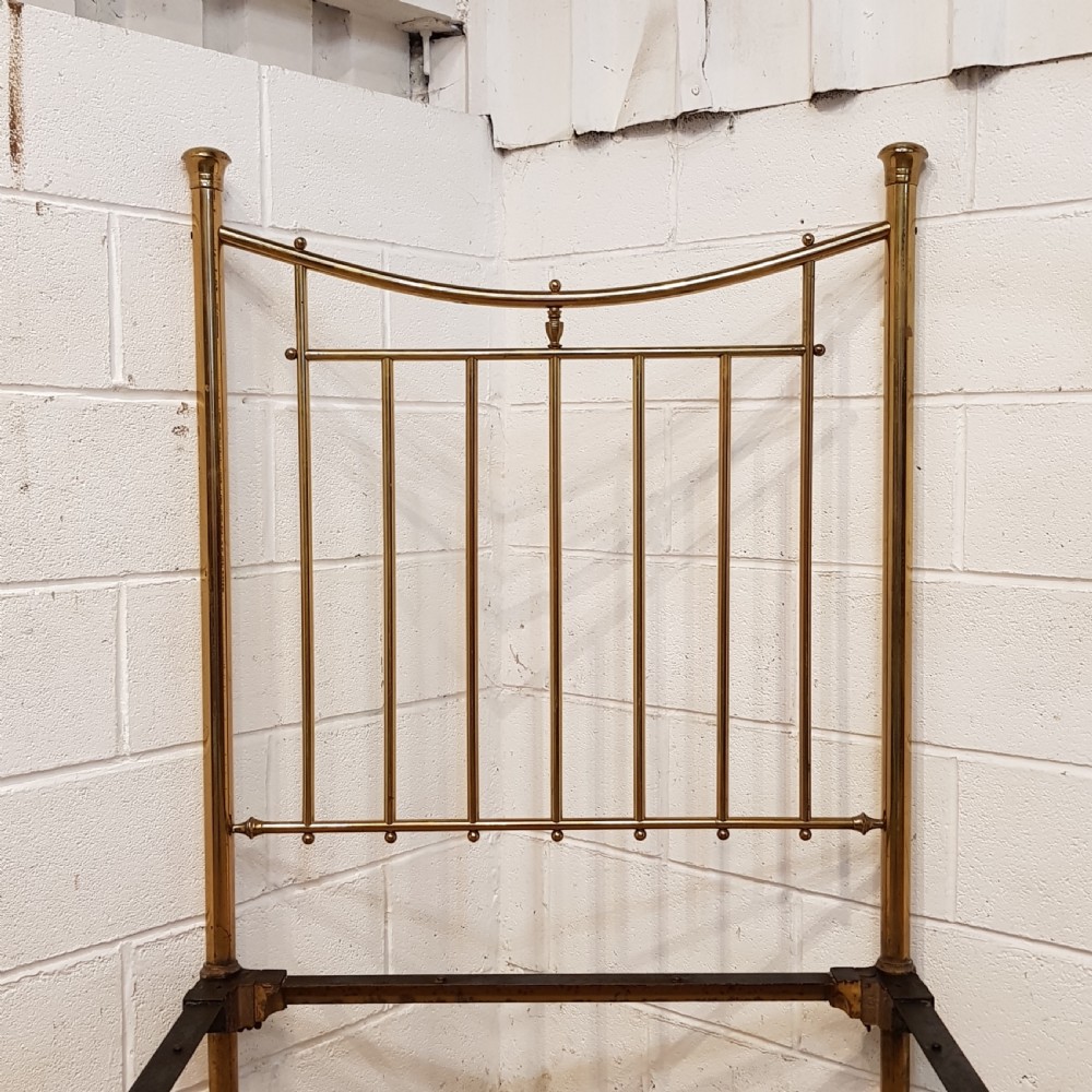 ANTIQUE VICTORIAN PAIR BRASS SINGLE BEDS C1880 View IV