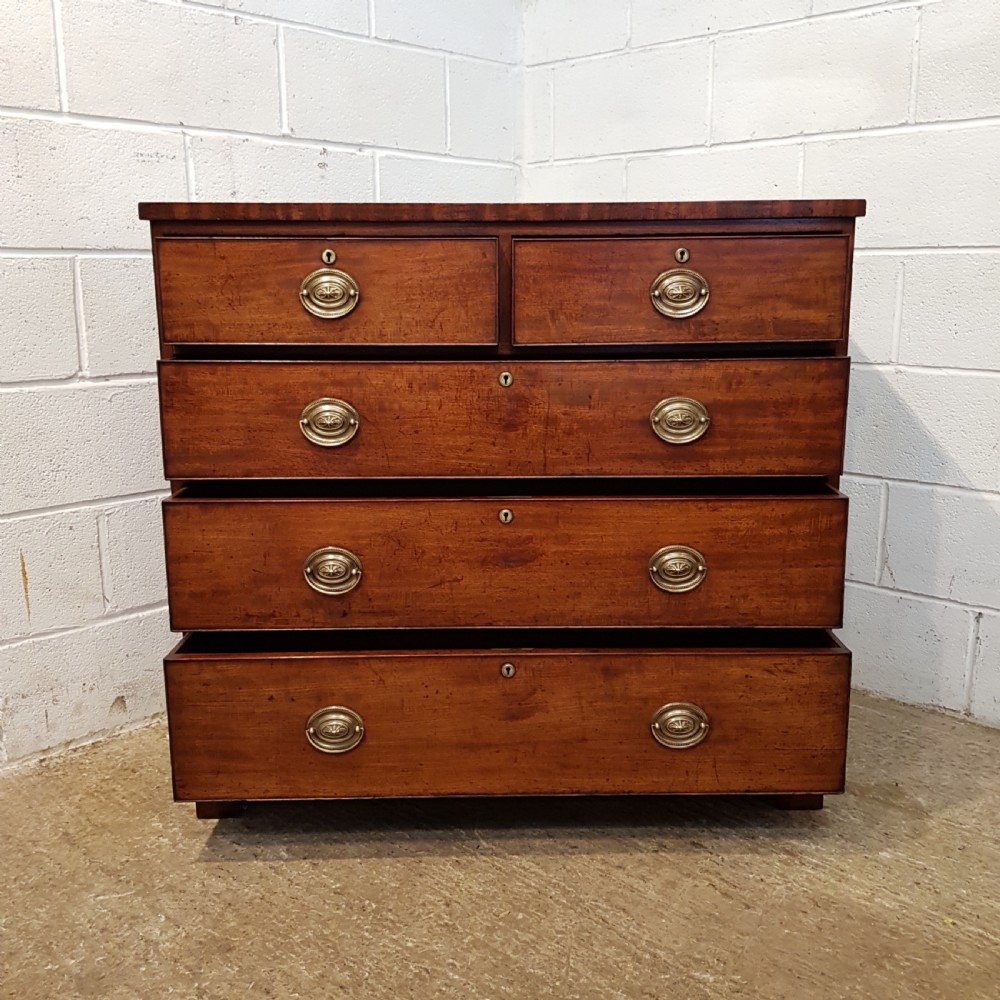 ANTIQUE REGENCY MAHOGANY CHEST OF DRAWERS C1820 View V