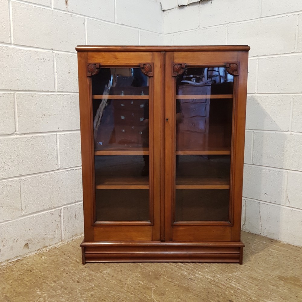 ANTIQUE VICTORIAN MAHOGANY GLAZED BOOKCASE C1890 View II