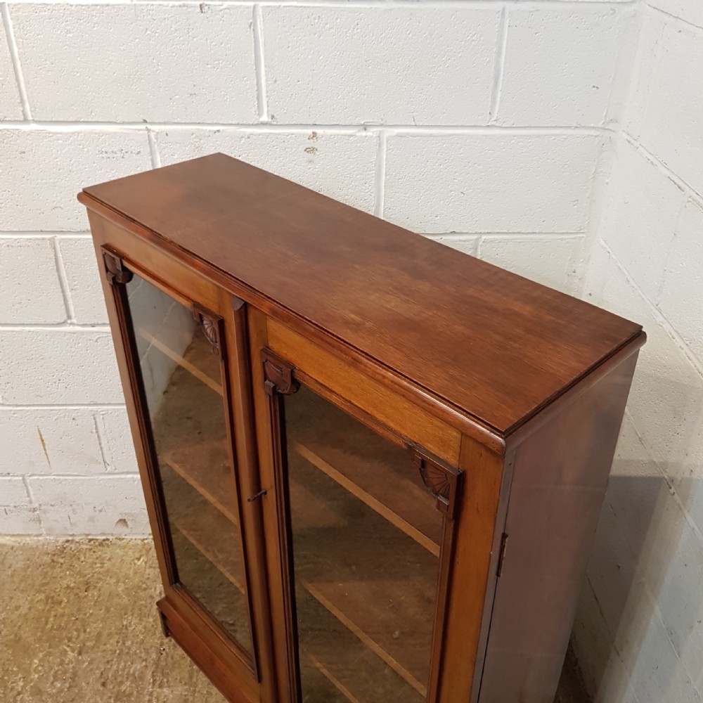 ANTIQUE VICTORIAN MAHOGANY GLAZED BOOKCASE C1890 View III
