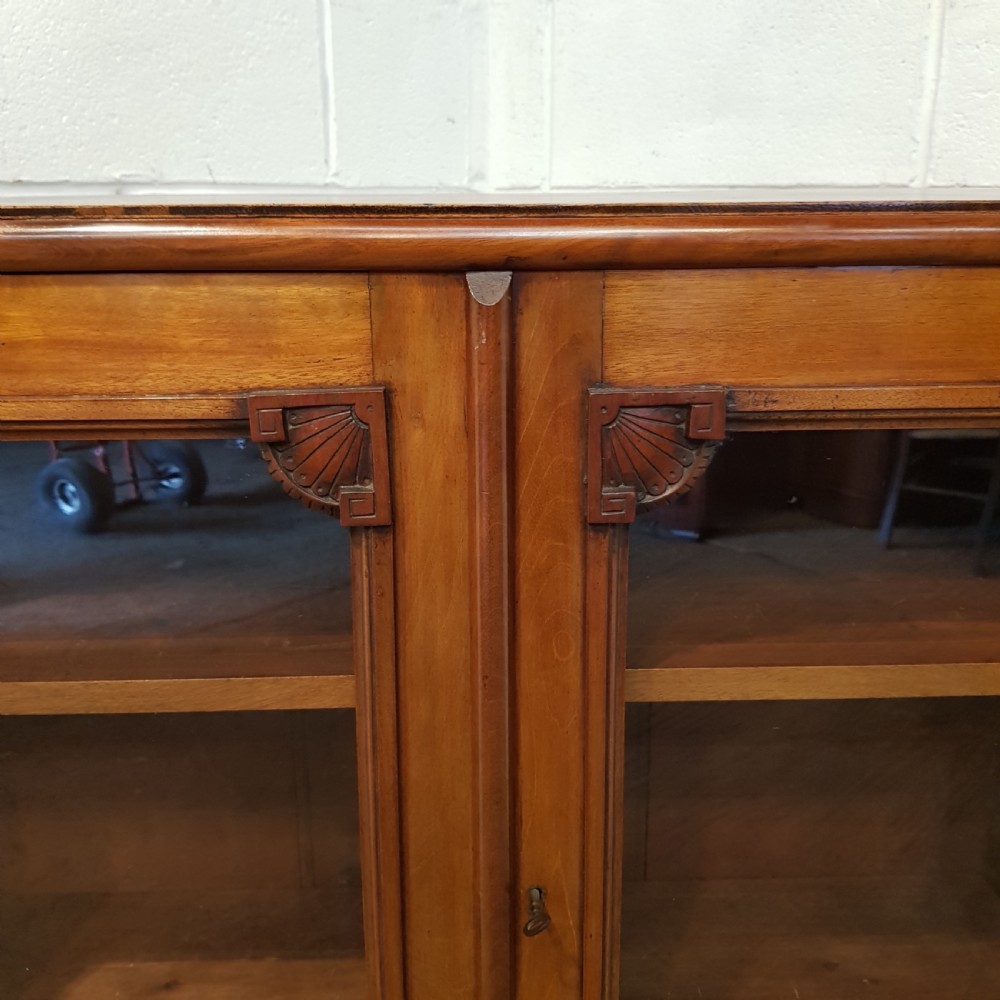 ANTIQUE VICTORIAN MAHOGANY GLAZED BOOKCASE C1890 View V