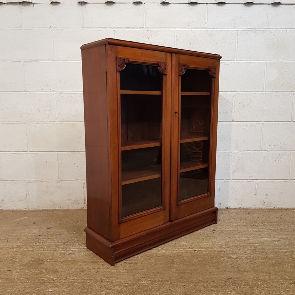 ANTIQUE VICTORIAN MAHOGANY GLAZED BOOKCASE C1890 View VII