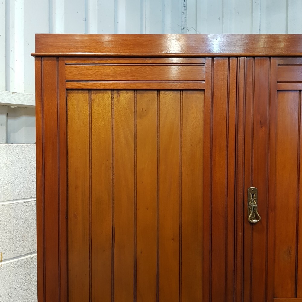 ANTIQUE EDWARDIAN MAHOGANY COMBINATION WARDROBE C1900 View III