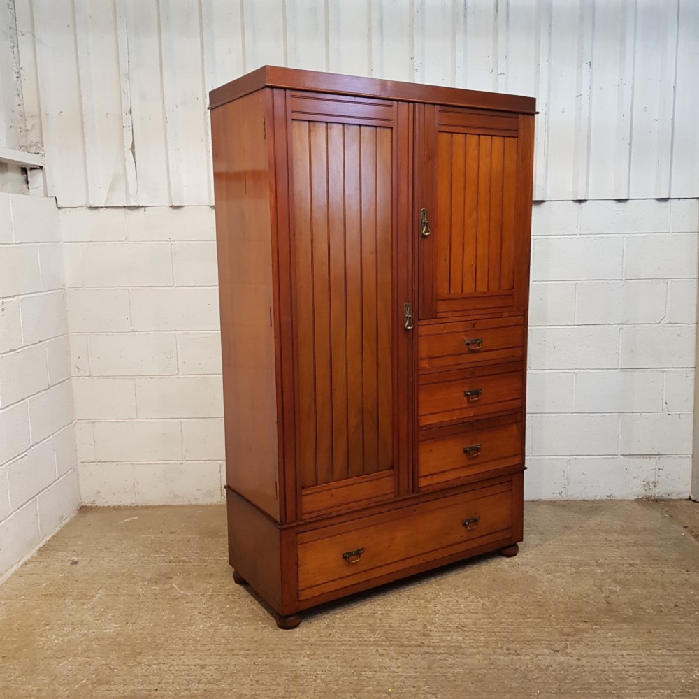 ANTIQUE EDWARDIAN MAHOGANY COMBINATION WARDROBE C1900 View VI