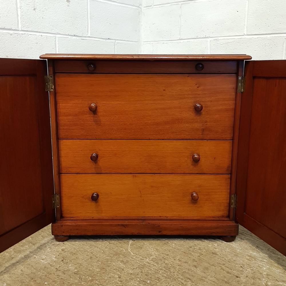  ANTIQUE VICTORIAN MAHOGANY FITTED CABINET C1880 View V