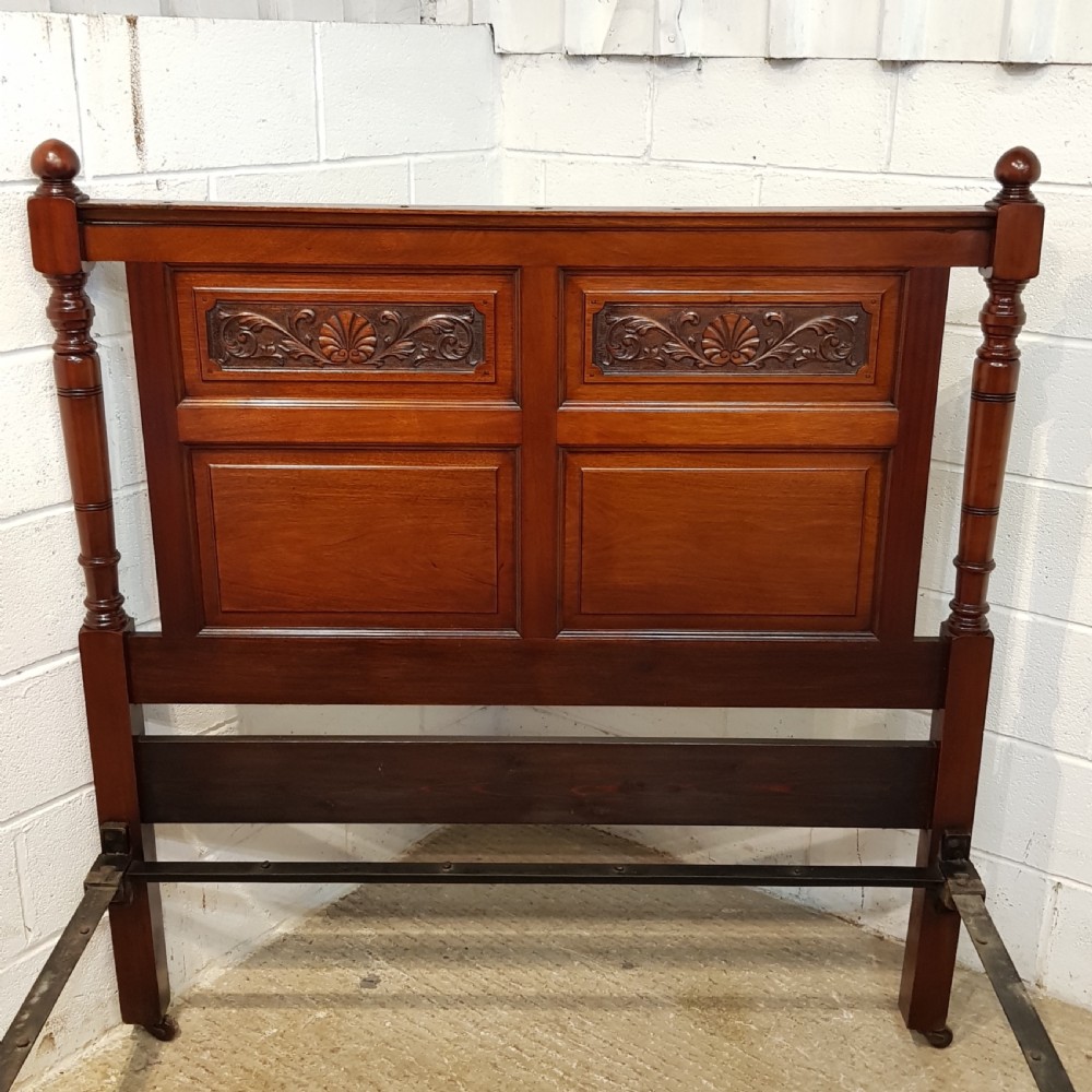 ANTIQUE LATE VICTORIAN MAHOGANY DOUBLE BED C1890 View IV