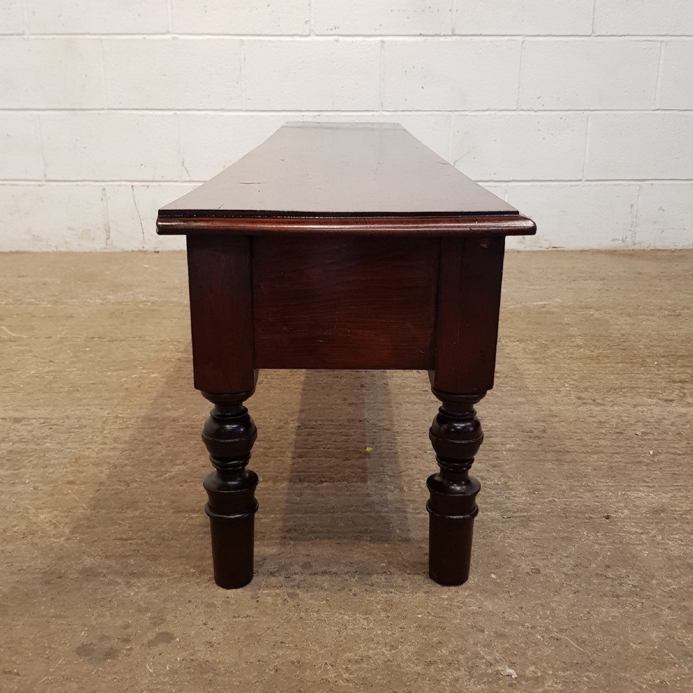 ANTIQUE EDWARDIAN MAHOGANY LONG HALL BENCH C1900 View IV