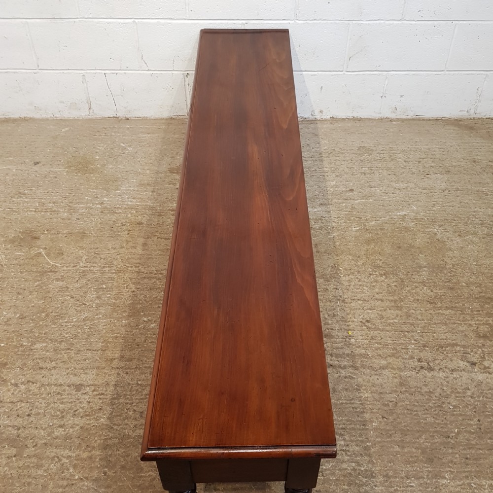 ANTIQUE EDWARDIAN MAHOGANY LONG HALL BENCH C1900 View VI