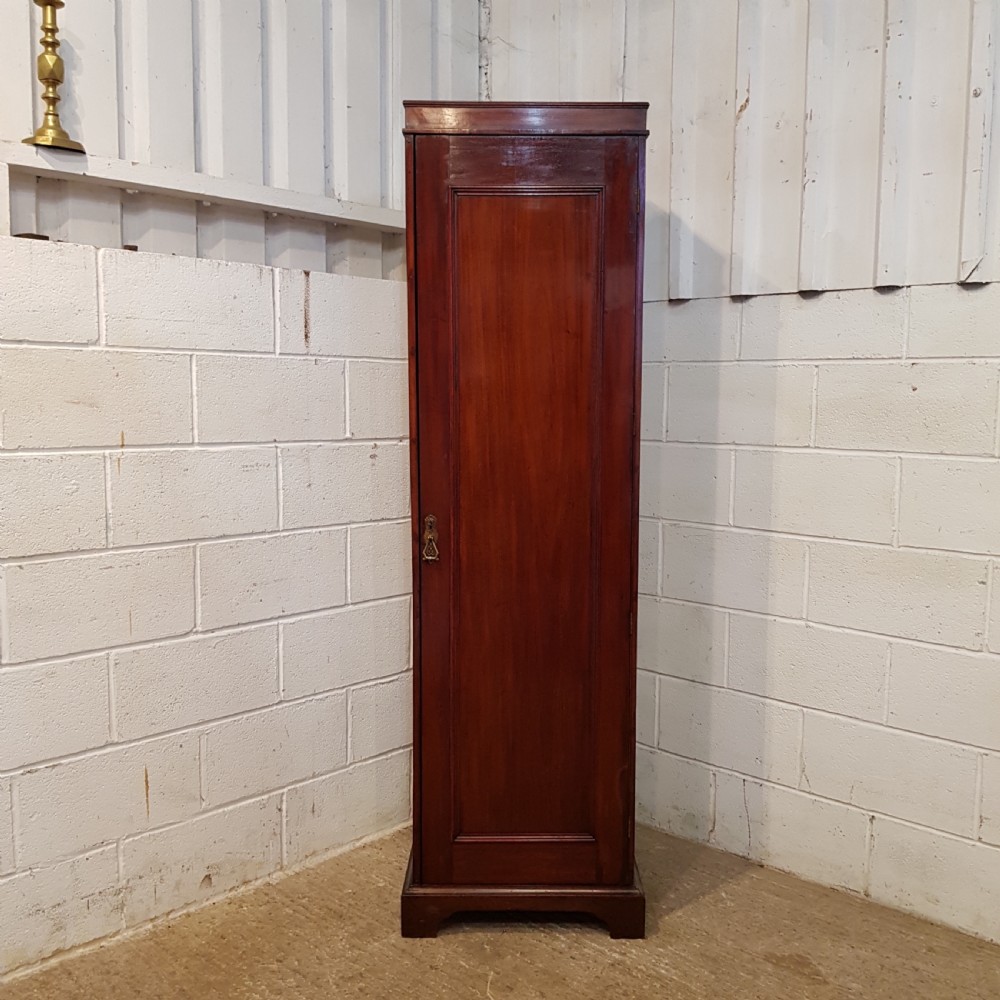 ANTIQUE VICTORIAN SINGLE MAHOGANY SENTRY BOX FITTED WARDROBE C1880 View III