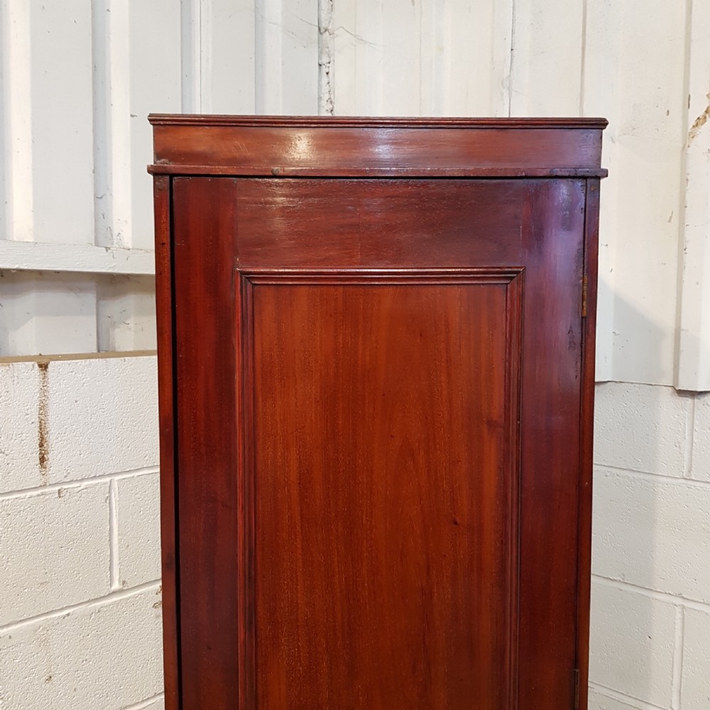 ANTIQUE VICTORIAN SINGLE MAHOGANY SENTRY BOX FITTED WARDROBE C1880 View IV