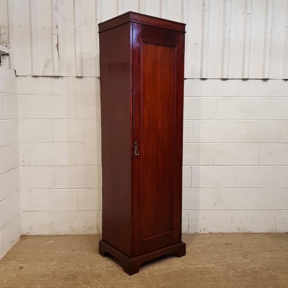 ANTIQUE VICTORIAN SINGLE MAHOGANY SENTRY BOX FITTED WARDROBE C1880 View VI