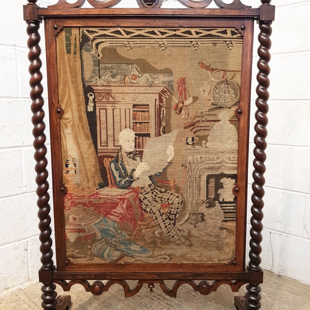 ANTIQUE WILLIAM 1V MAHOGANY FIRE SCREEN C1830  View IV