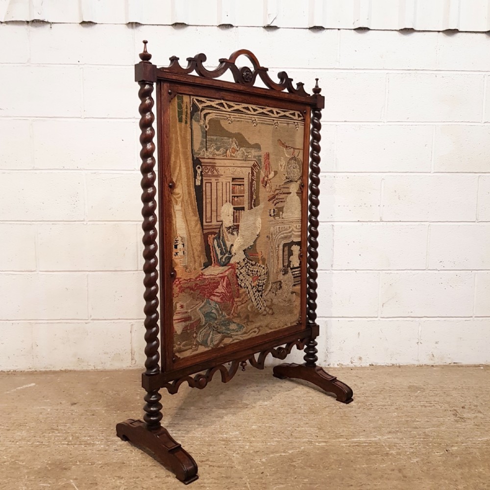 ANTIQUE WILLIAM 1V MAHOGANY FIRE SCREEN C1830  View VIII
