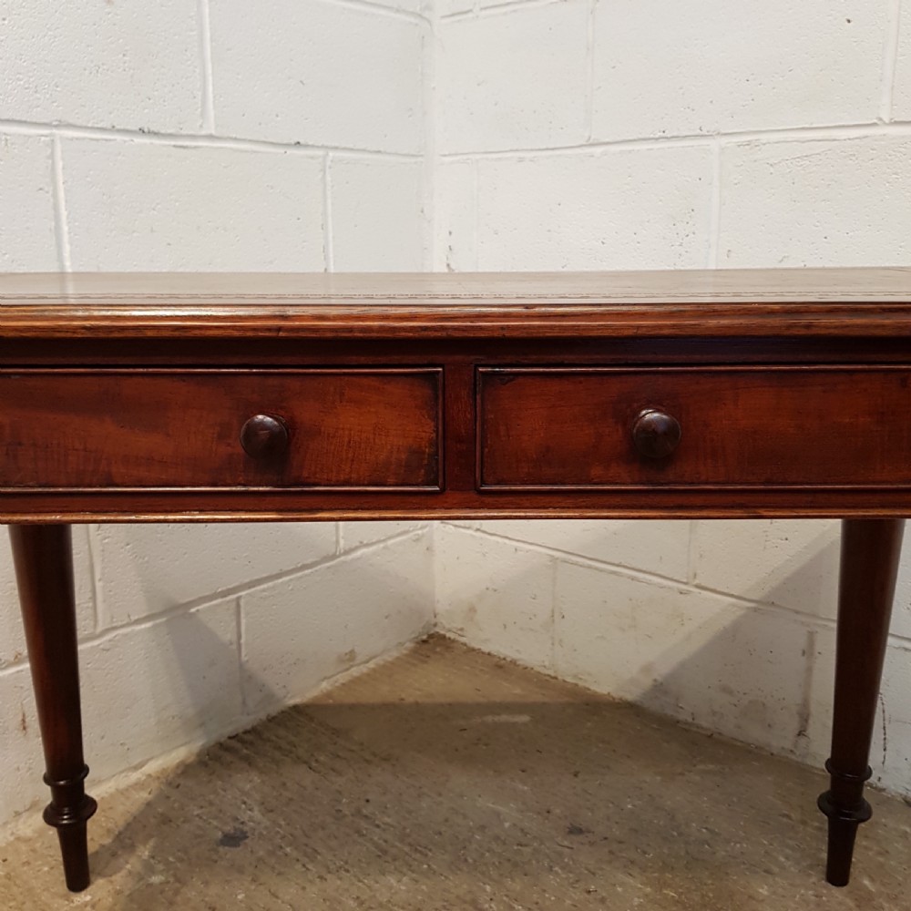ANTIQUE VICTORIAN MAHOGANY LEATHER TOP WRITING TABLE C1880 View VI
